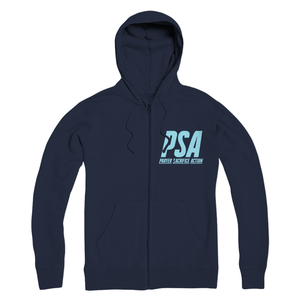 Blizzard Blue Premium Adult Zip Hoodie