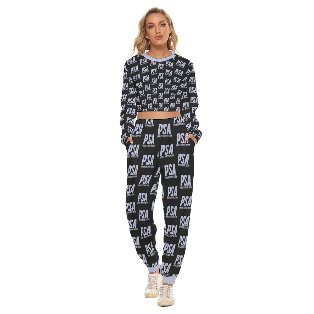 Penaro Classic Women's Crop Sweatshirt Suit