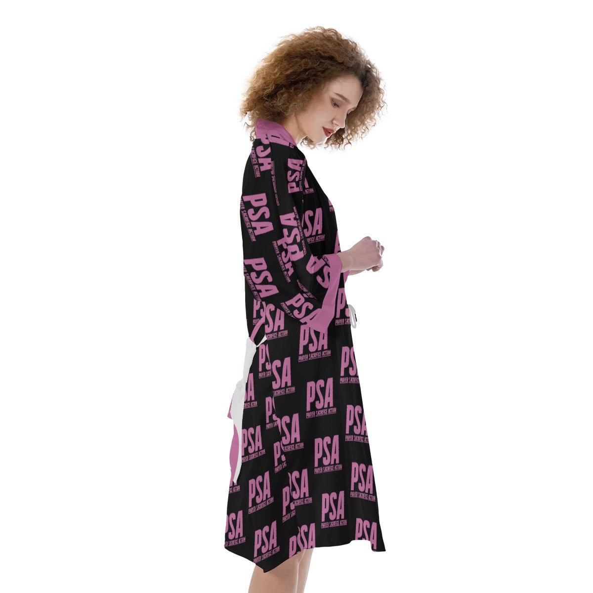 Hopbus Classic Women's Satin Kimono Robe 2
