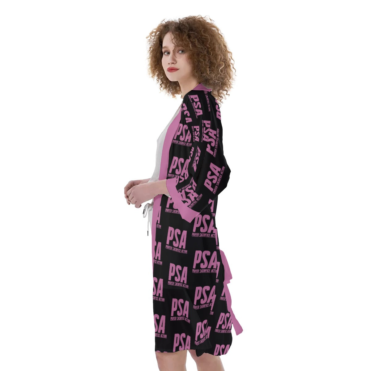 Hopbus Classic Women's Satin Kimono Robe 2