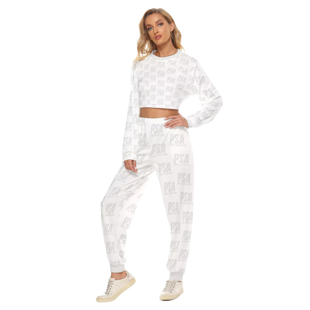 Whisper Classic Women's Crop Sweatshirt Suit