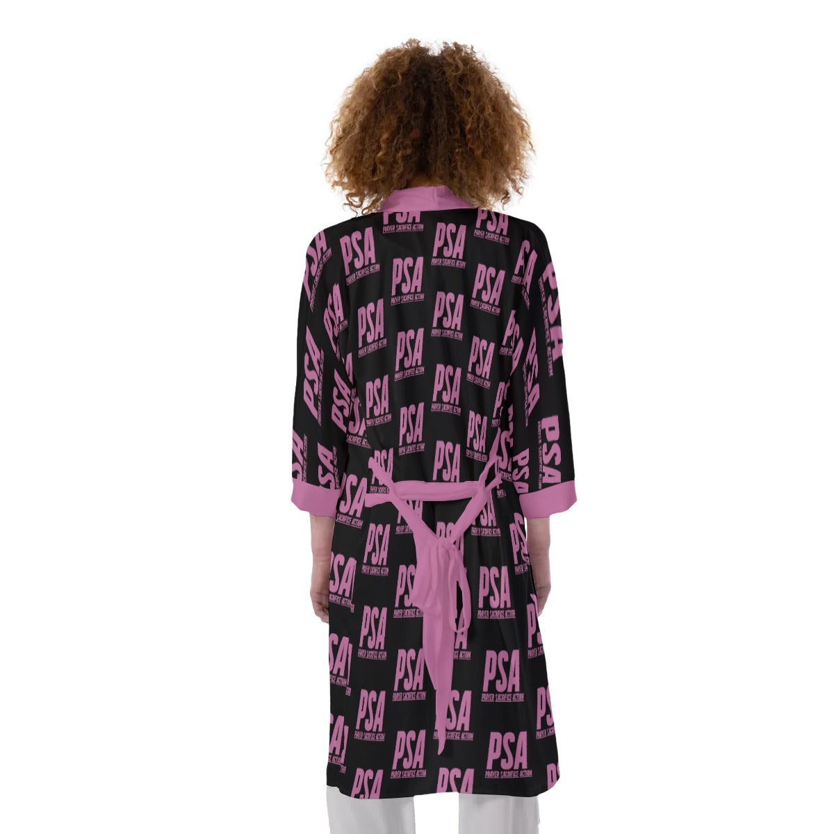 Hopbus Classic Women's Satin Kimono Robe 2