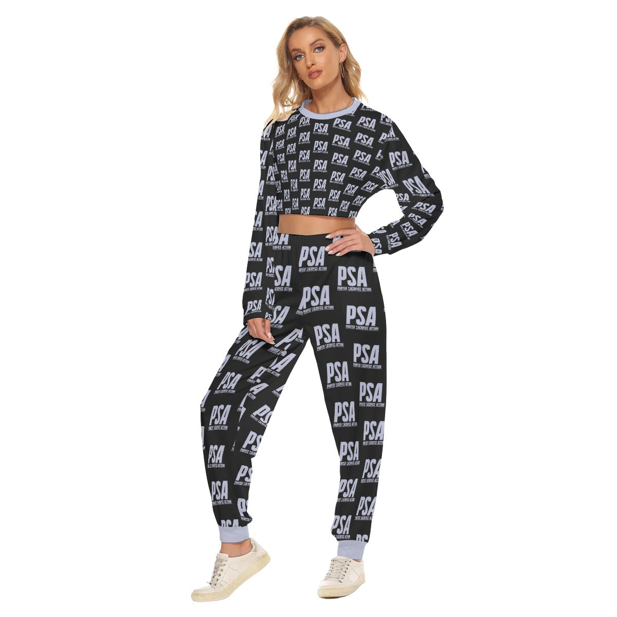 Penaro Classic Women's Crop Sweatshirt Suit