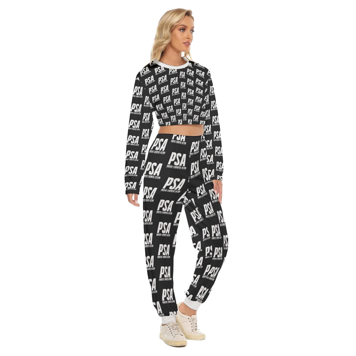 Whisper Classic Women's Crop Sweatshirt Suit