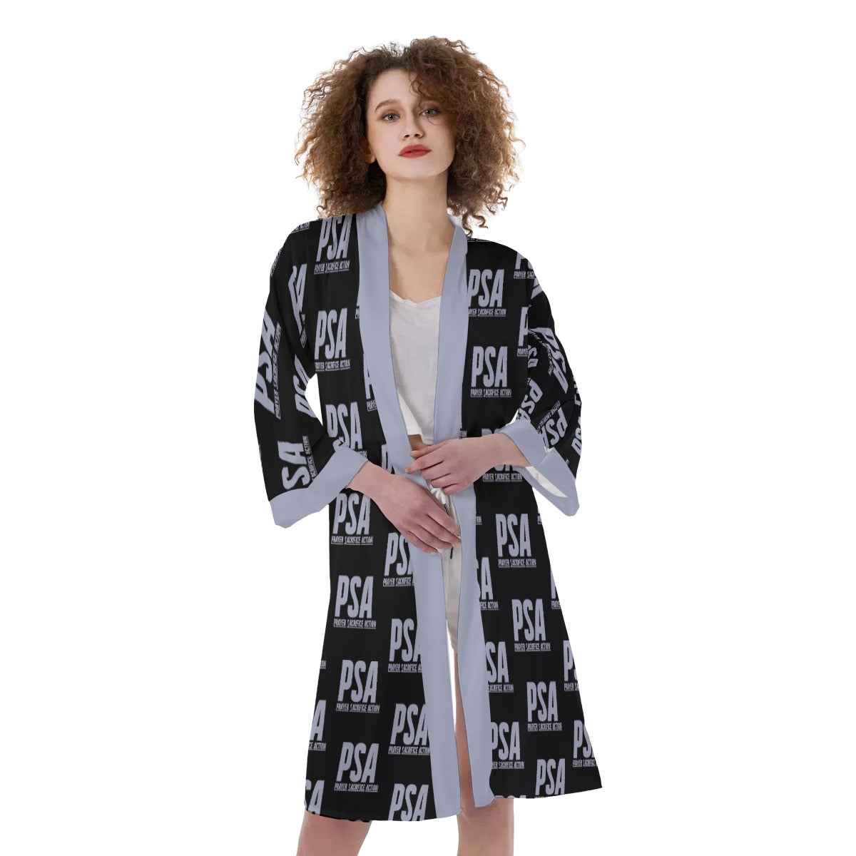 Penaro Classic Women's Satin Kimono Robe 2