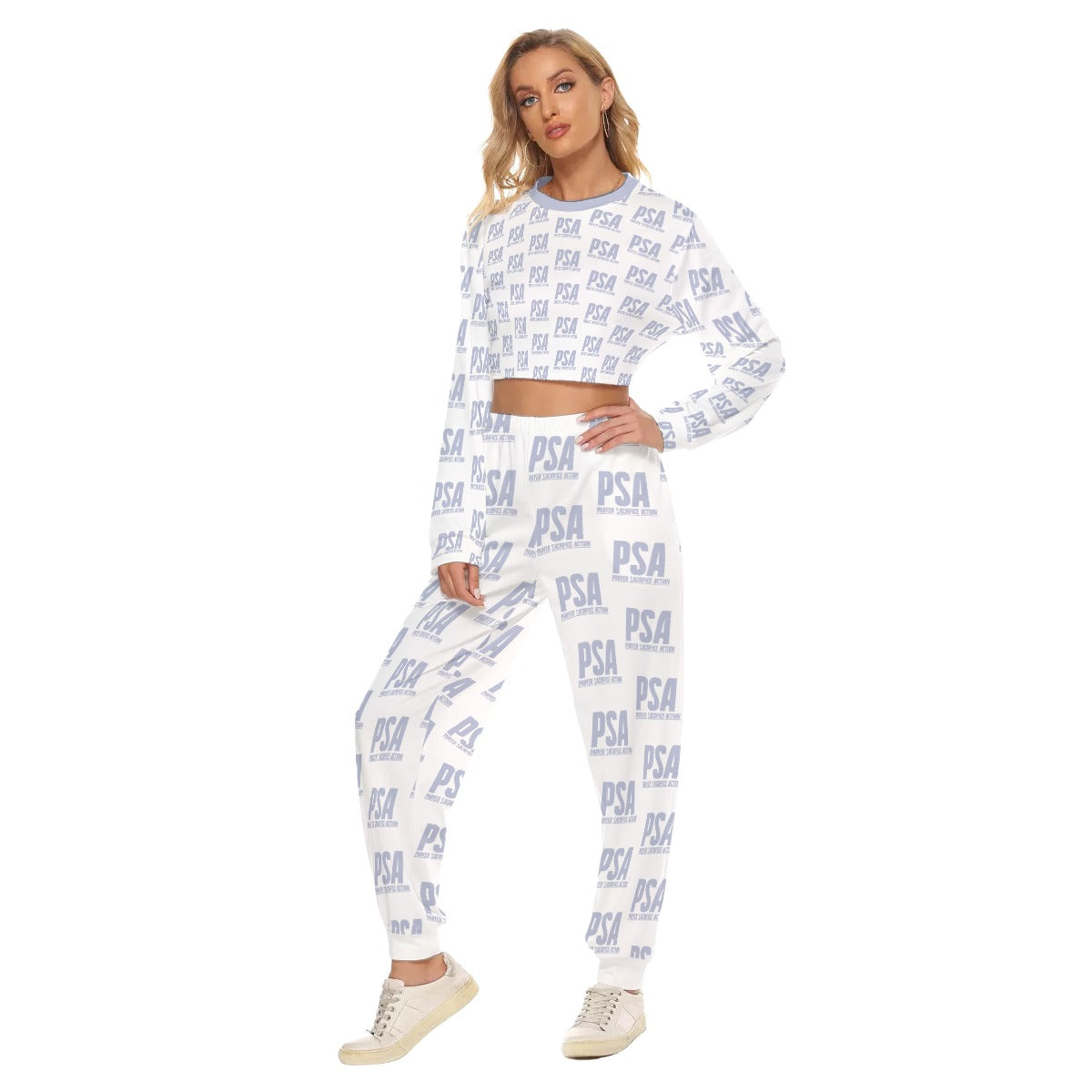 Penaro Classic Women's Crop Sweatshirt Suit