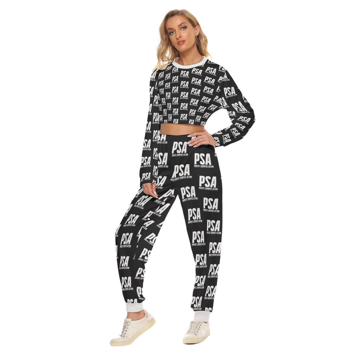 Whisper Classic Women's Crop Sweatshirt Suit