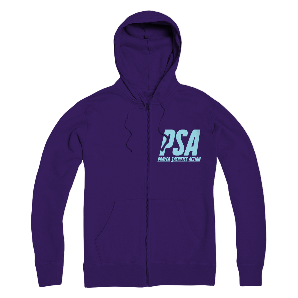 Blizzard Blue Premium Adult Zip Hoodie