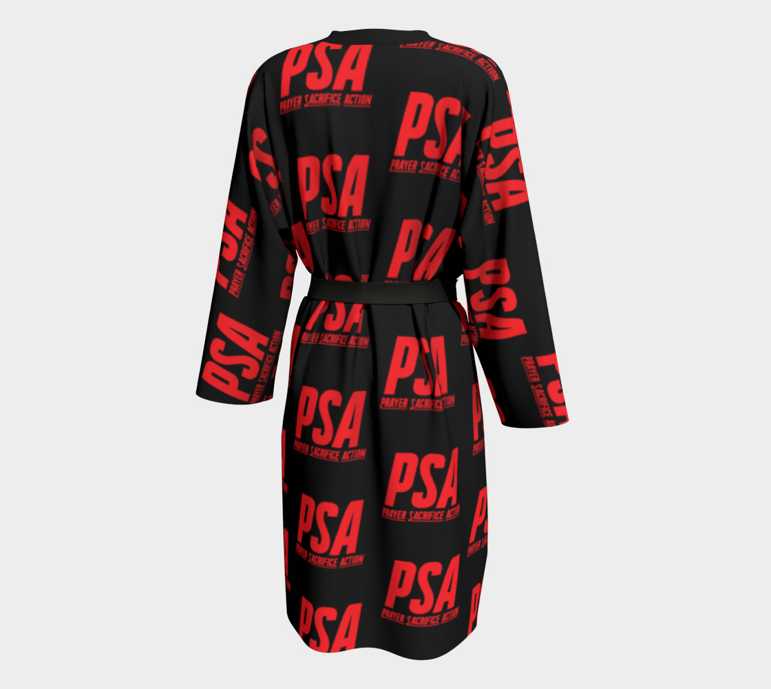 Red Classic Robe Peignoir
