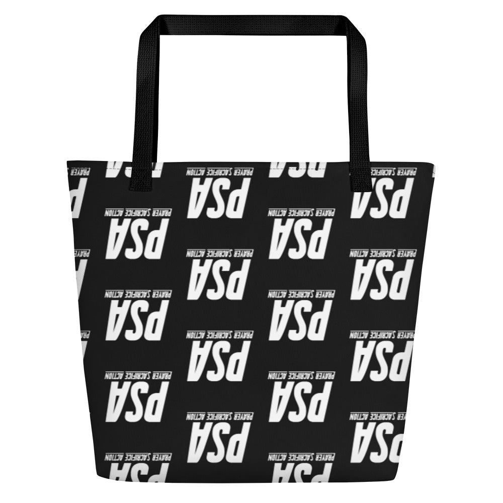 White Classic Large Tote Bag w/ Pocket