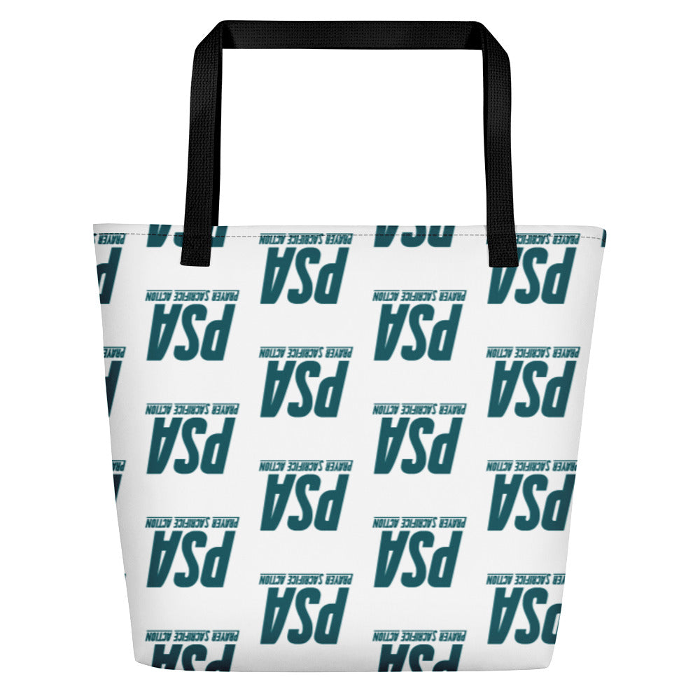 Sherpu Blue Classic Large Tote Bag w/ Pocket