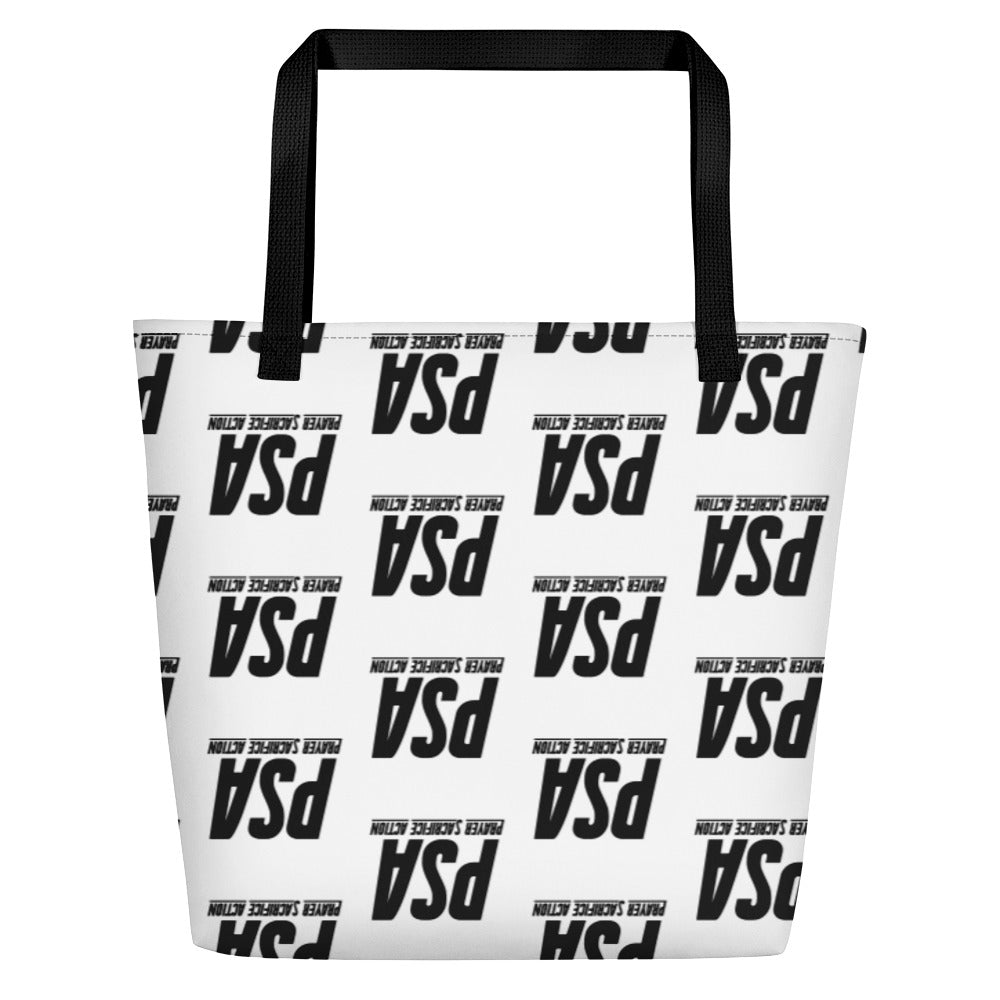 Black Classic Large Tote Bag w/ Pocket