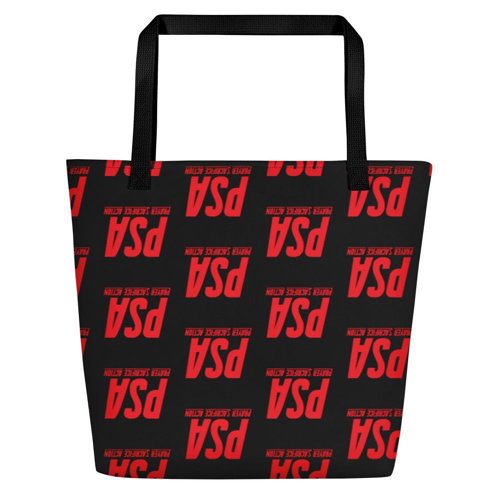 Red Classic Large Tote Bag w/ Pocket