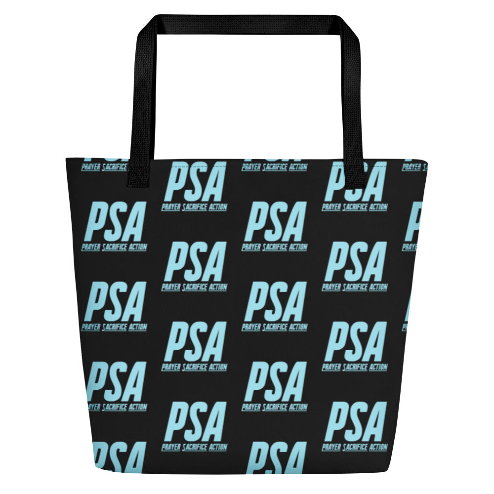 Blizzard Blue Classic Large Tote Bag w/ Pocket