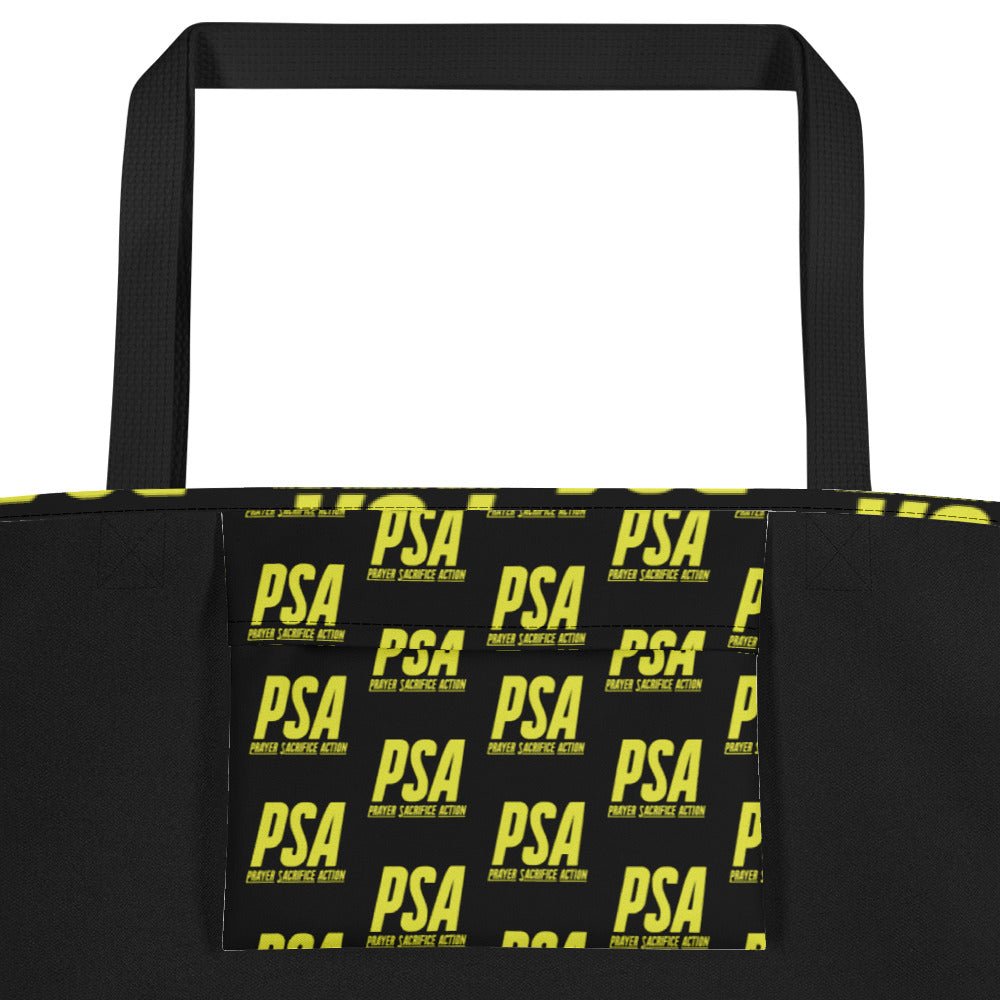 Starship Yellow Classic Large Tote Bag w/ Pocket