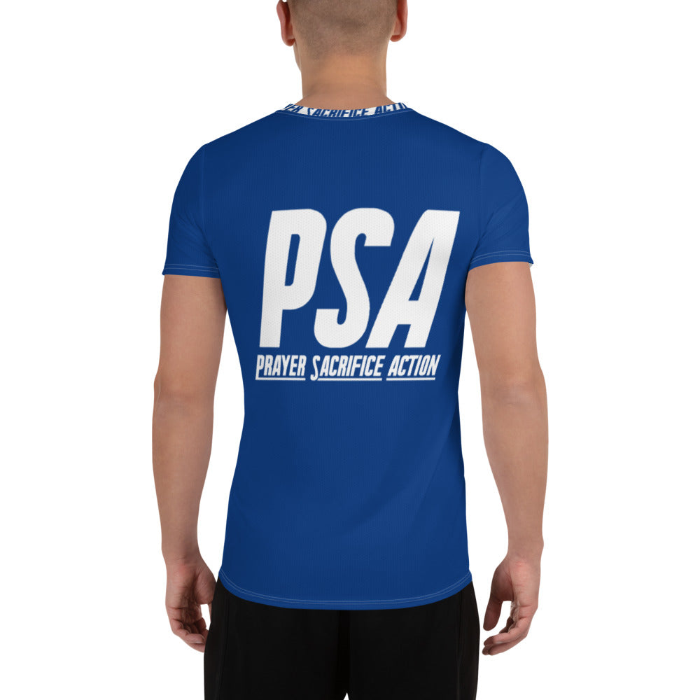 Blue Classic Men's Athletic T-shirt