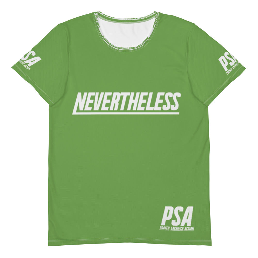 Green NeverTheLess Men's Athletic T-shirt