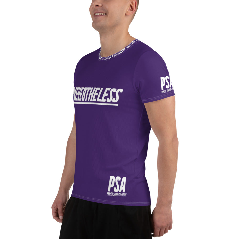 Purple NeverTheLess Men's Athletic T-shirt
