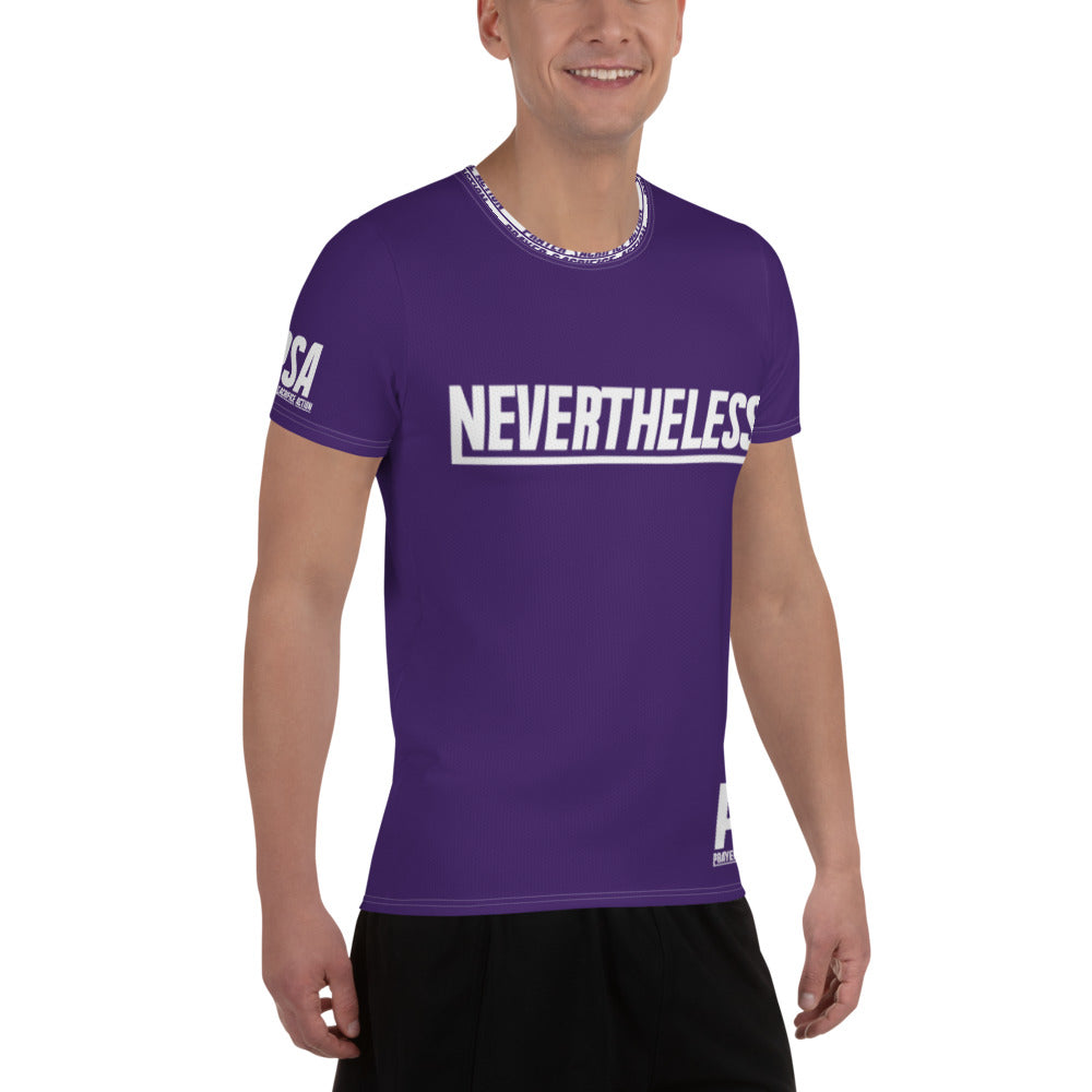 Purple NeverTheLess Men's Athletic T-shirt