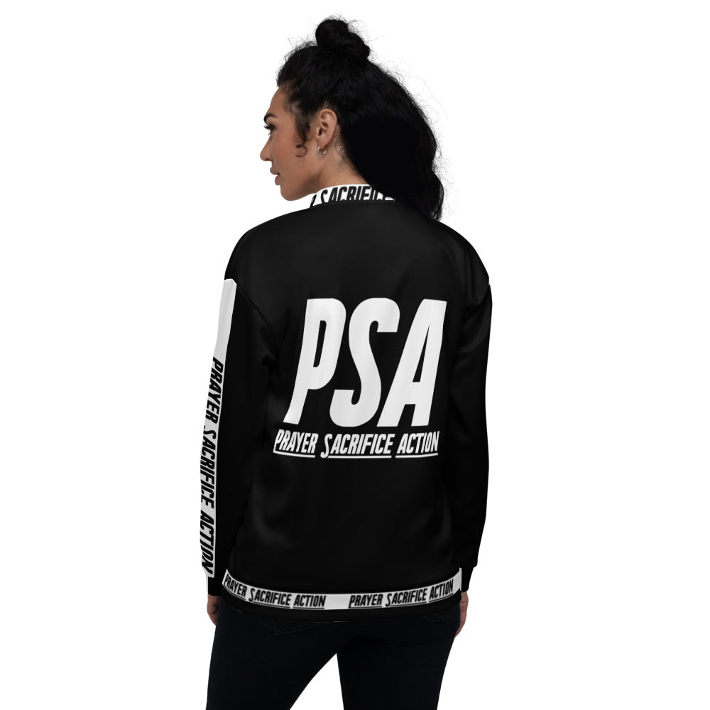 Black Classic Unisex Bomber Jacket