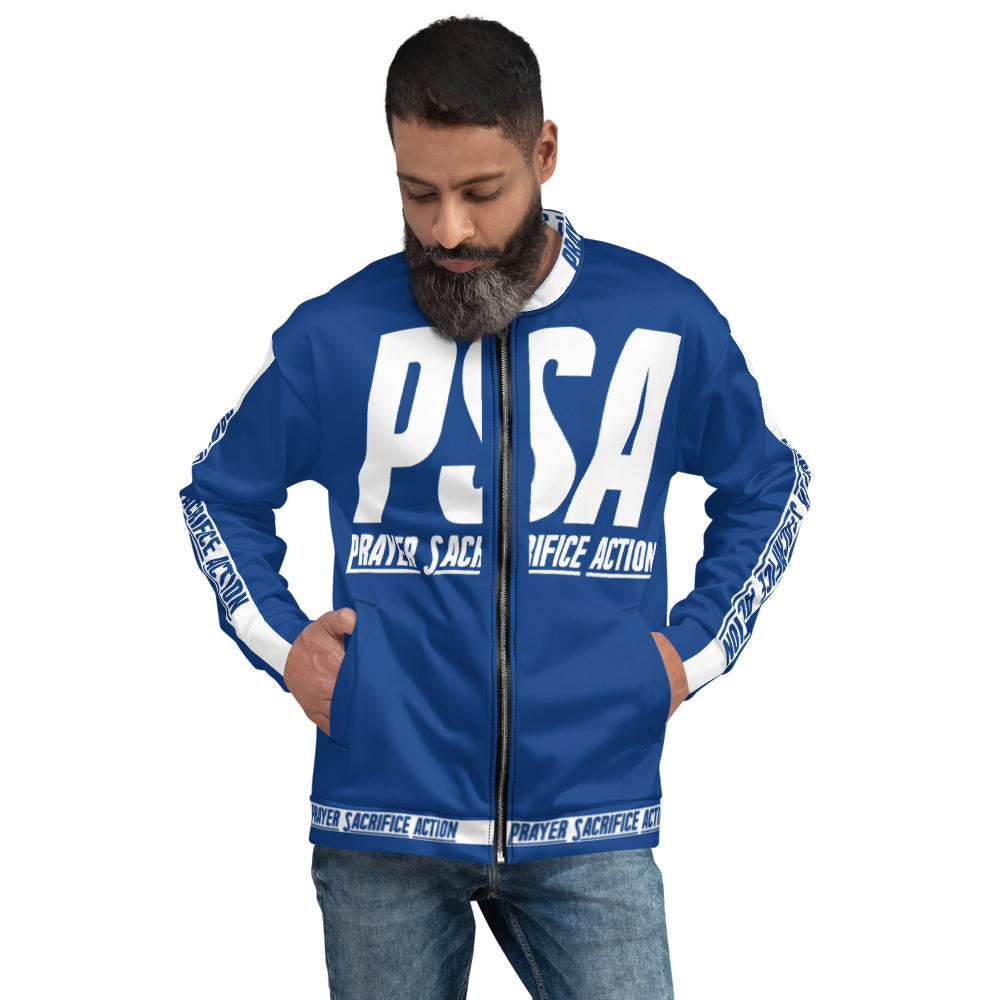 Blue Classic Unisex Bomber Jacket