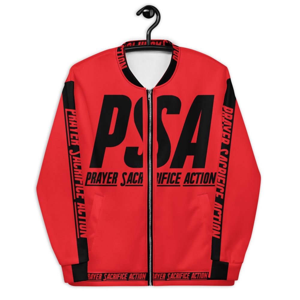Red Classic Unisex Bomber Jacket