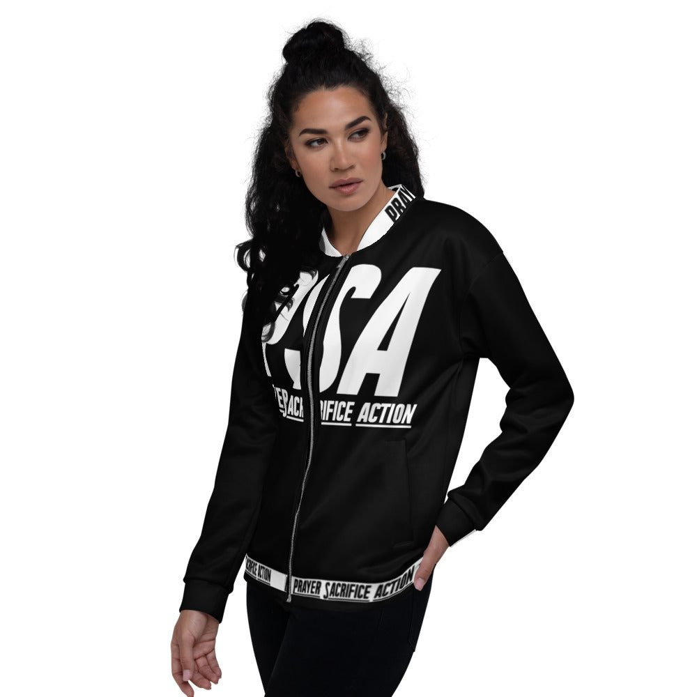 Black Classic Unisex Bomber Jacket