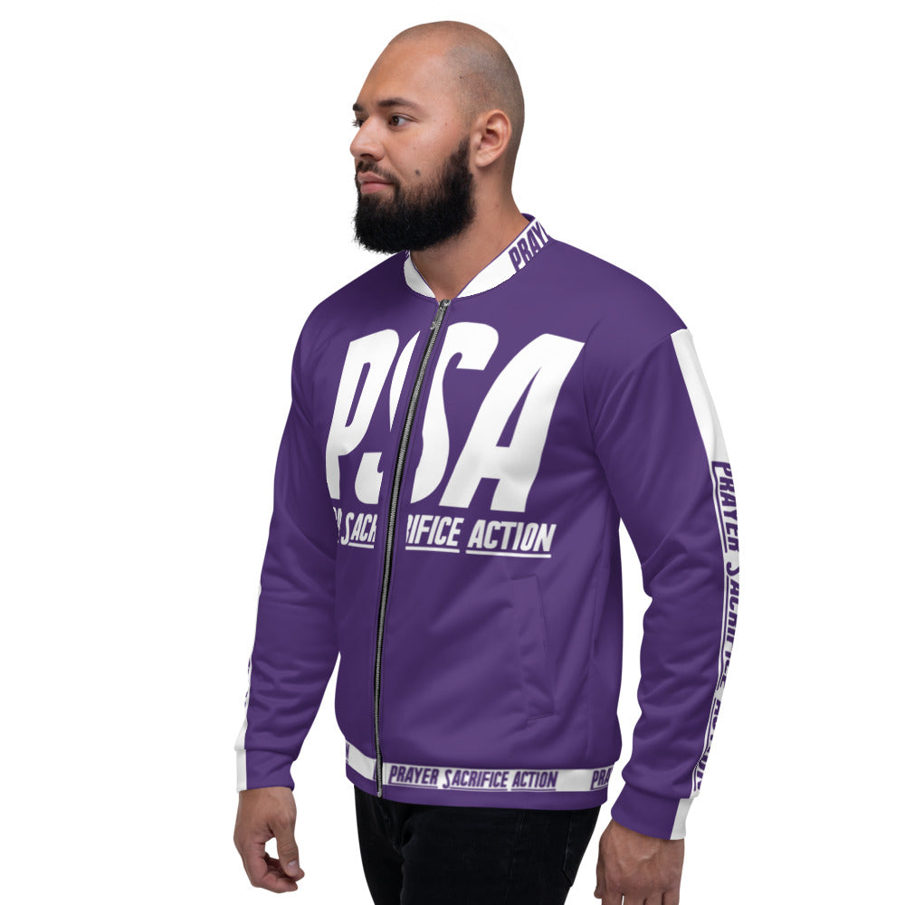 Purple Classic Unisex Bomber Jacket