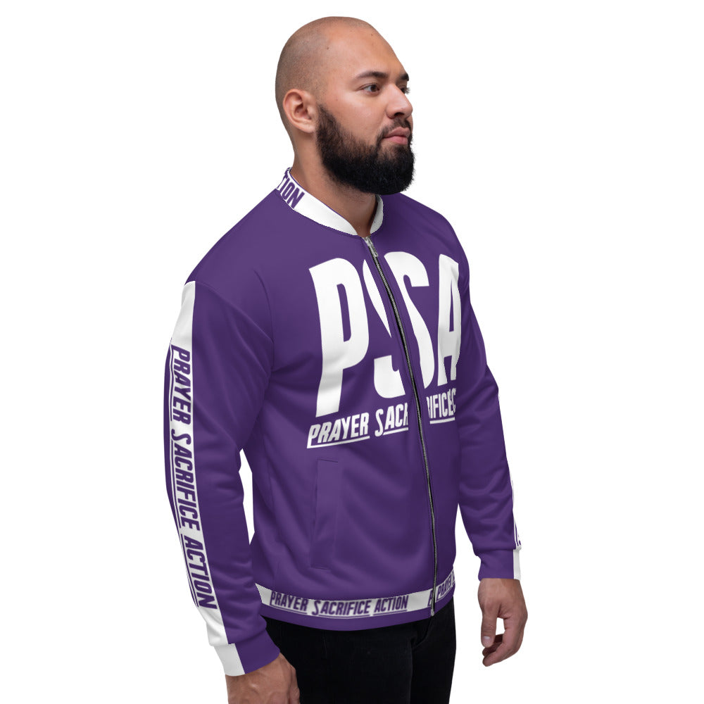 Purple Classic Unisex Bomber Jacket