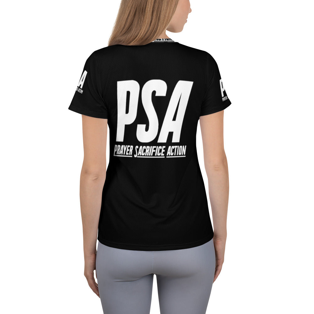 Black Classic Women's Athletic T-shirt