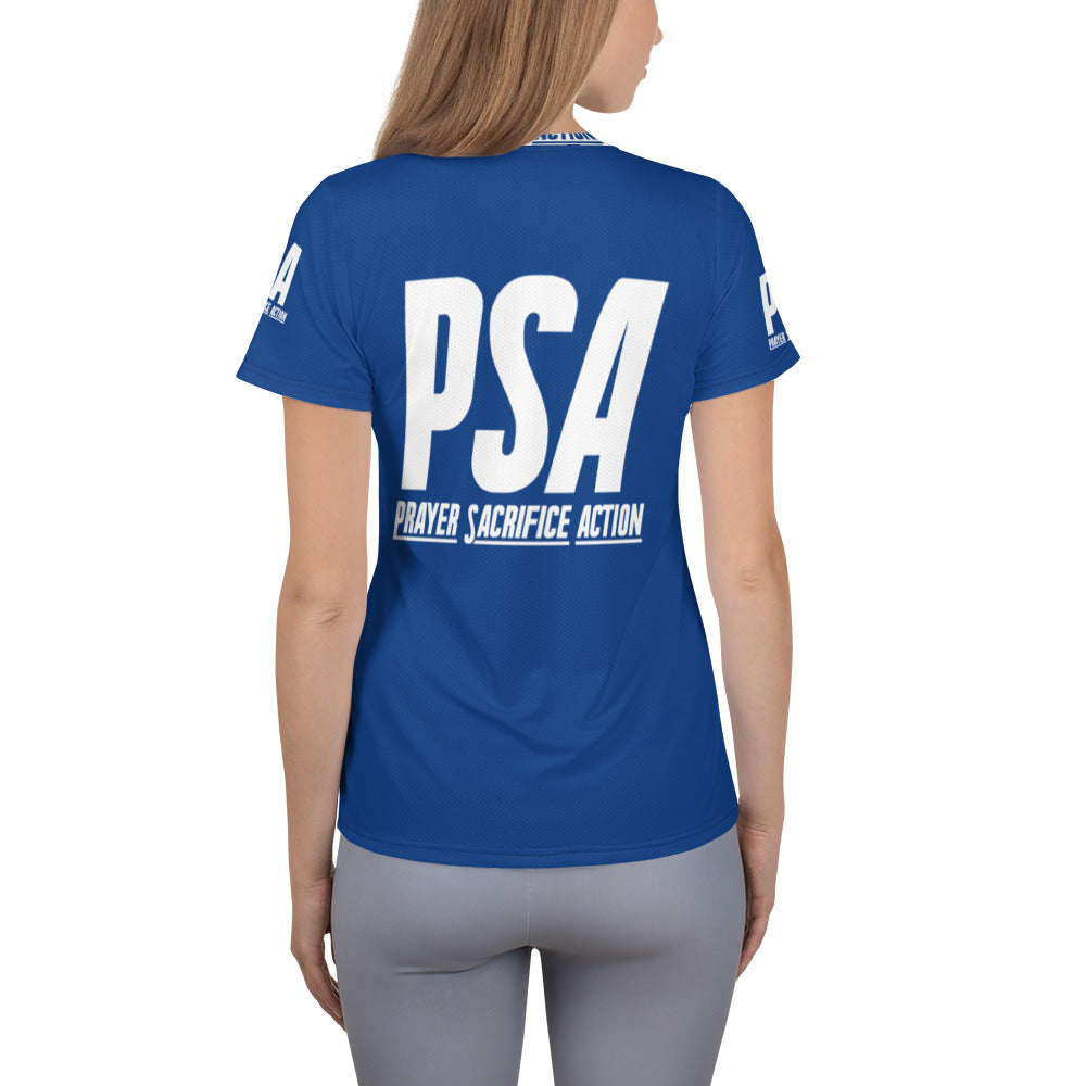 Blue Classic Women's Athletic T-shirt