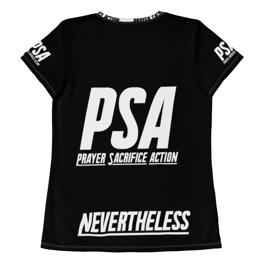Black NeverTheLess Women's Athletic T-shirt