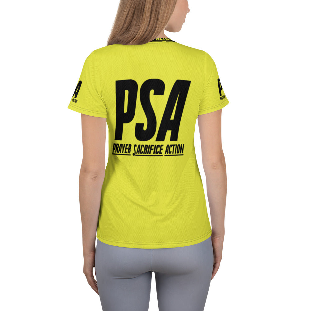 Yellow Classic Women's Athletic T-shirt