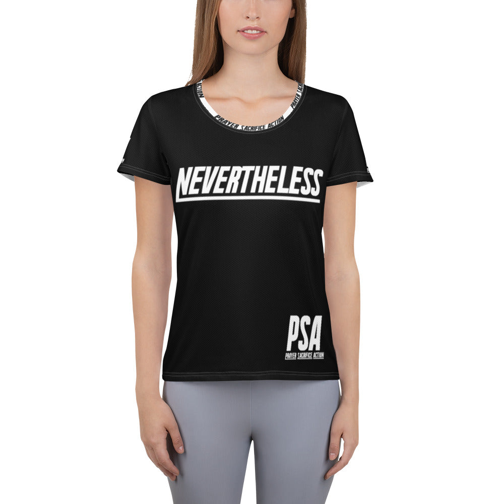 Black NeverTheLess Women's Athletic T-shirt
