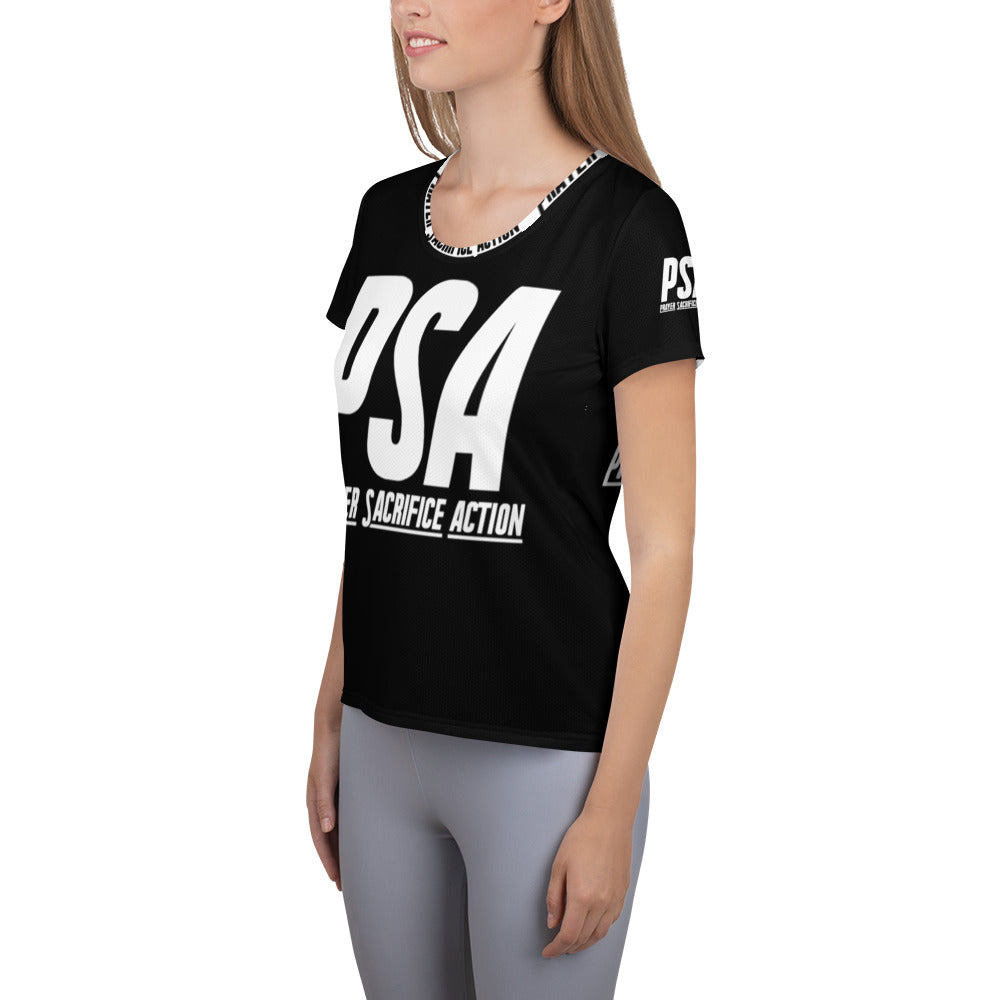 Black Classic Women's Athletic T-shirt