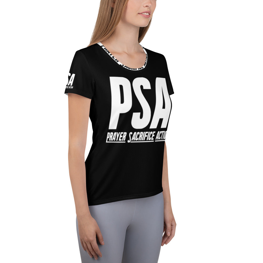 Black Classic Women's Athletic T-shirt