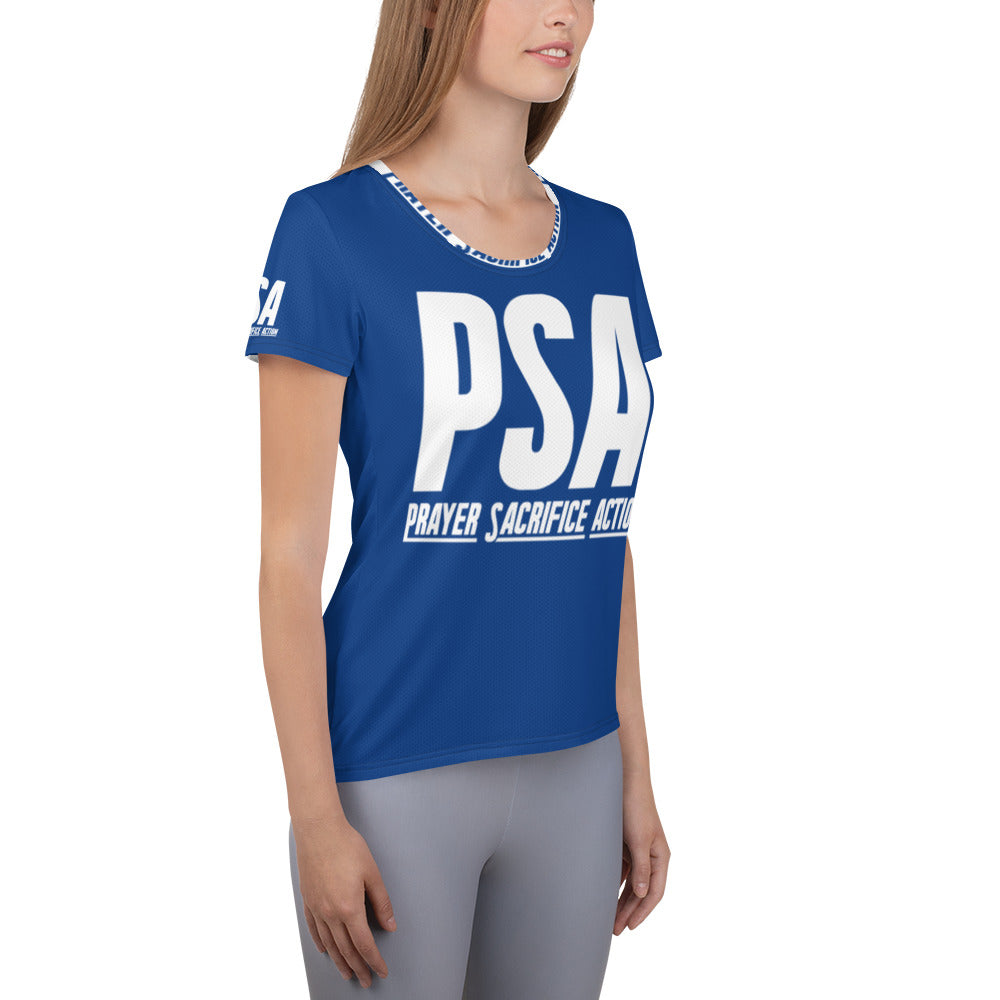 Blue Classic Women's Athletic T-shirt