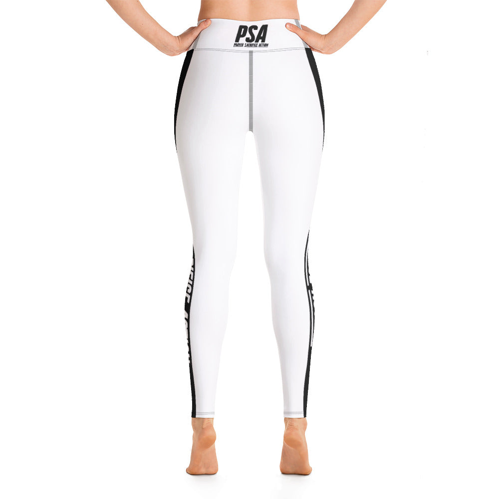 White Classic Yoga Leggings w/pockets
