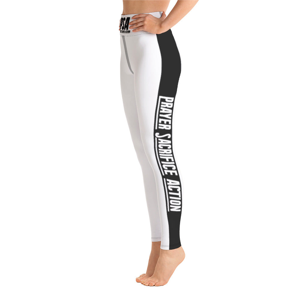 White Classic Yoga Leggings w/pockets