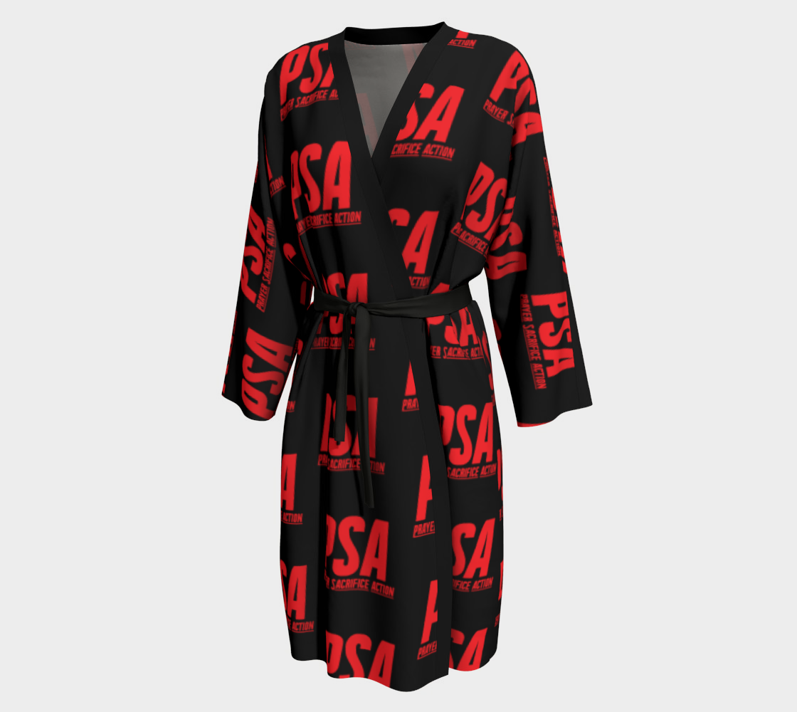 Red Classic Robe Peignoir