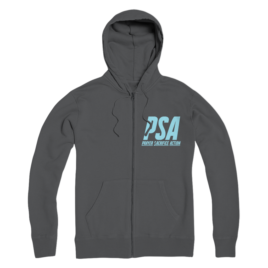 Blizzard Blue Premium Adult Zip Hoodie