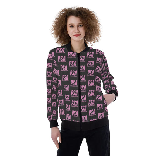 Hopbush Print Women's Ribbed Stand-up Collar Jacket