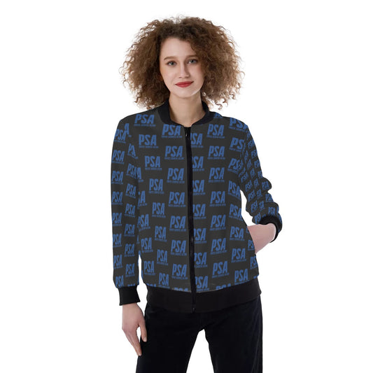 Blue Print Women's Ribbed Stand-up Collar Jacket