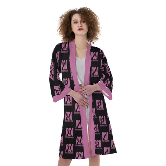 Hopbus Classic Women's Satin Kimono Robe 2