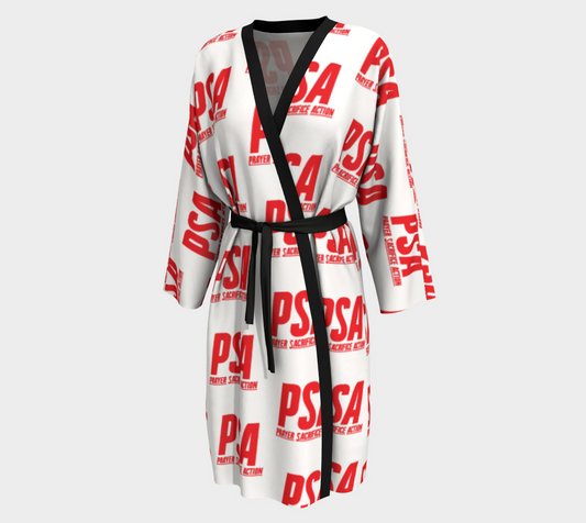 Red Classic Robe Peignoir