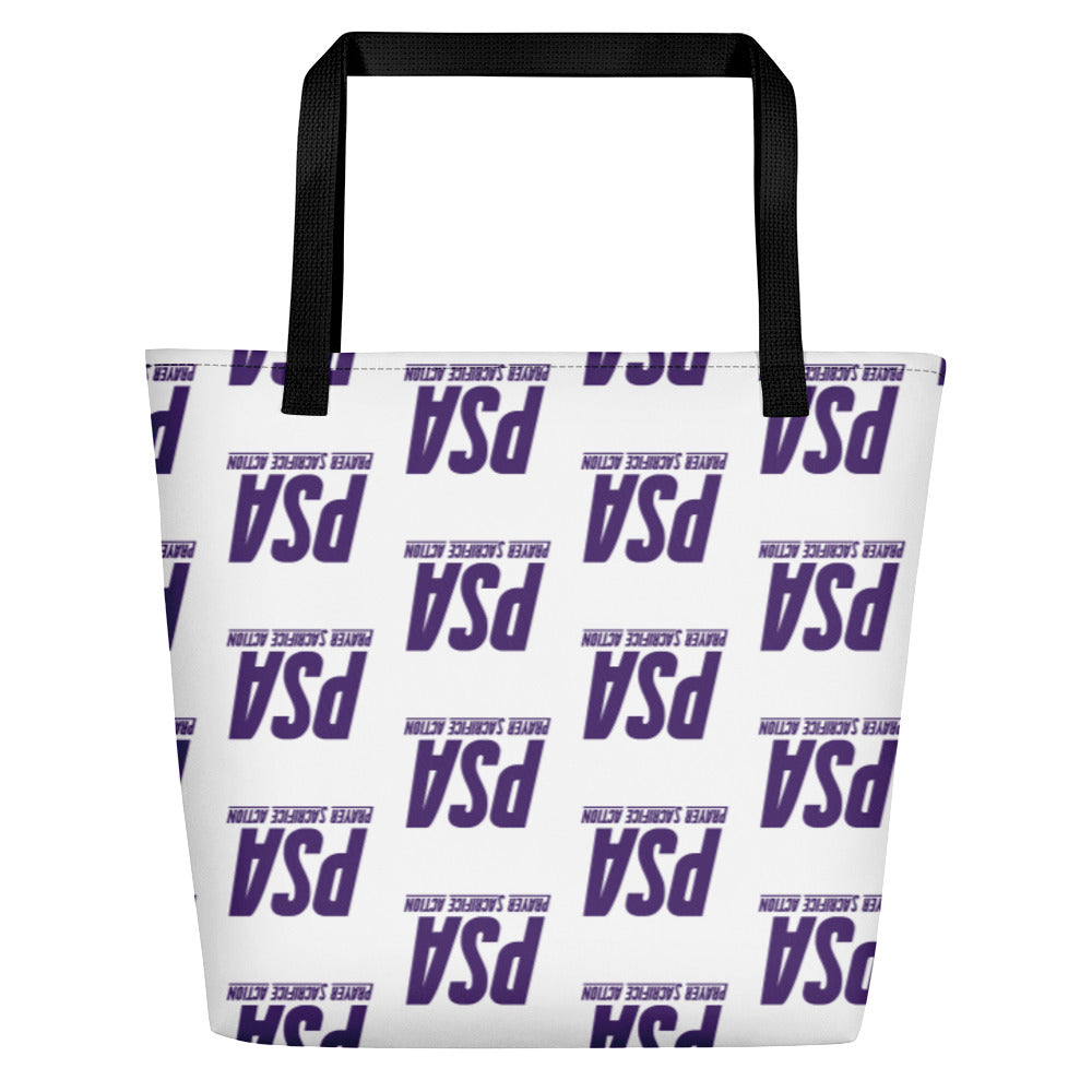 Purple Classic Large Tote Bag w/ Pocket