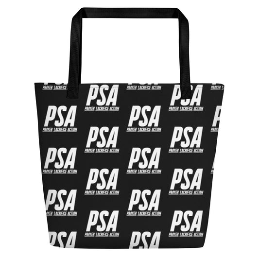 White Classic Large Tote Bag w/ Pocket