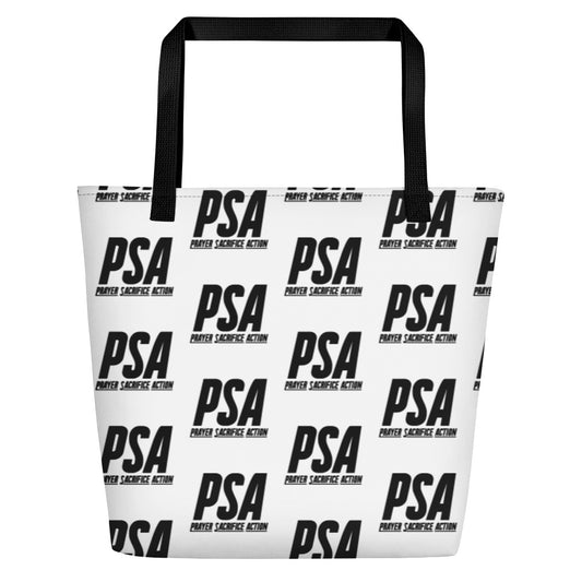 Black Classic Large Tote Bag w/ Pocket