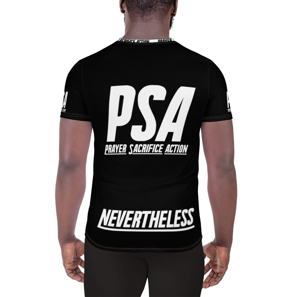 Black NeverTheLess Men's Athletic T-shirt