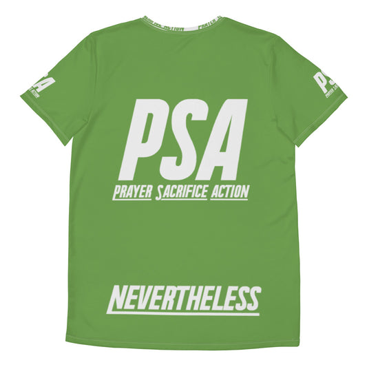 Green NeverTheLess Men's Athletic T-shirt
